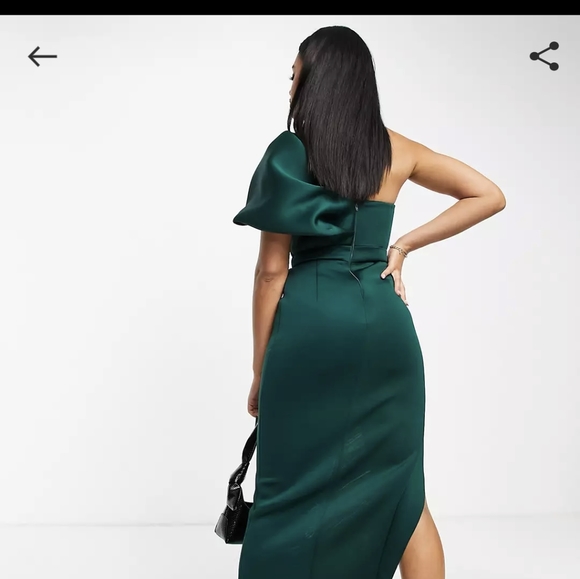 ASOS Green Asymmetrical Dress NWT - Picture 4 of 4